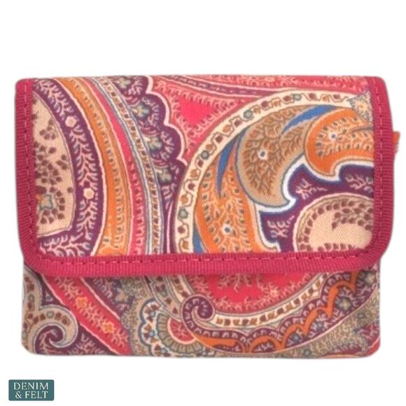 Etro Multicolor Paisley Print Wallet Clutch w/ Gold Hardware – Made in Italy - Picture 1 of 8
